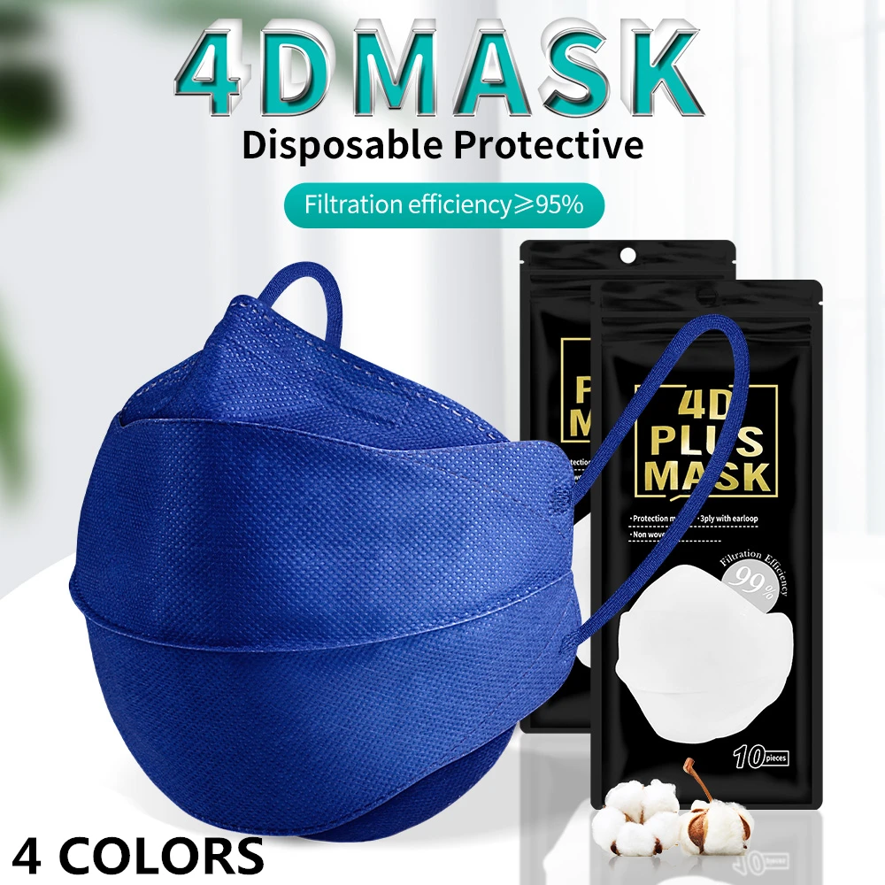 

Респираторная маска 4D CE FFP2, многоразовая маска для лица в форме рыбы fpp2