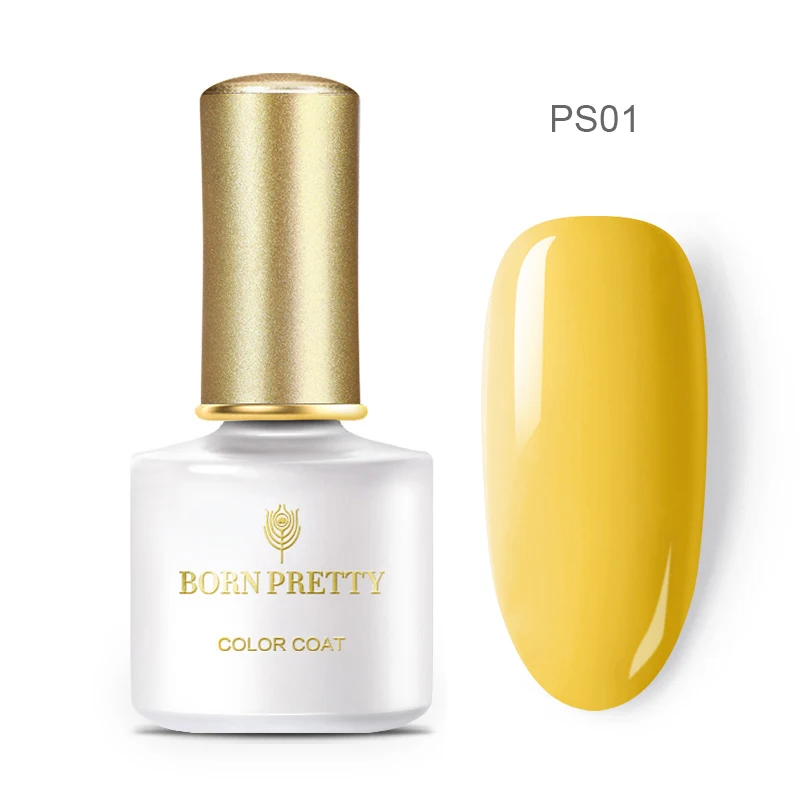 PS01 BORN PRETTY чистый цветной гель для ногтей, лак для ногтей, цветной лак для ногтей, отмачиваемый УФ светодиодный Гель-лак, базовое верхнее покрытие, 6 мл для маникюра своими руками - Цвет: PS01