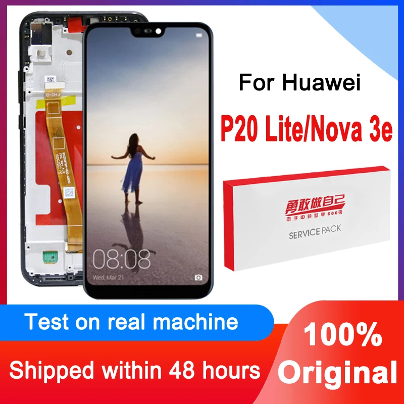 ЖК дисплей 100% ''для Huawei P20 Lite / Nova 3e сменный сенсорный экран с дигитайзером в