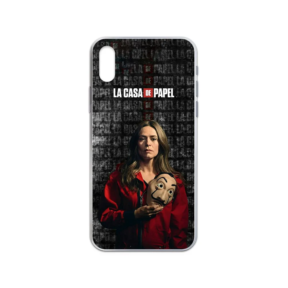 Прозрачный чехол для телефона La casa de papel сезона Money Heist iphone 4 4S 5 5C 5S 6 6S PLUS 7 8 X XR XS 11 PRO SE