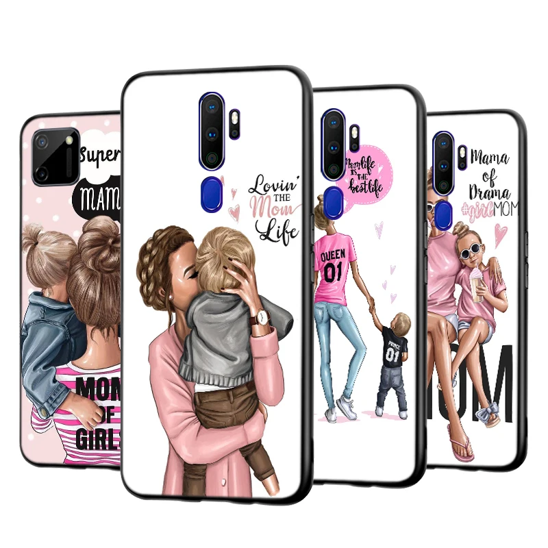 

Baby Mom Girl Hot Fashion For OPPO A5 A9 A7 A11X A1K A12 A12E A31 A32 A53 A53S A72 A73 A74 A93 A94 Silicone Phone Case