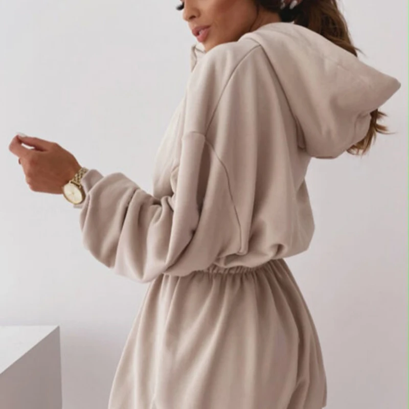 Женский тонкий свитер с капюшоном и карманами элегантный пуловер длинным