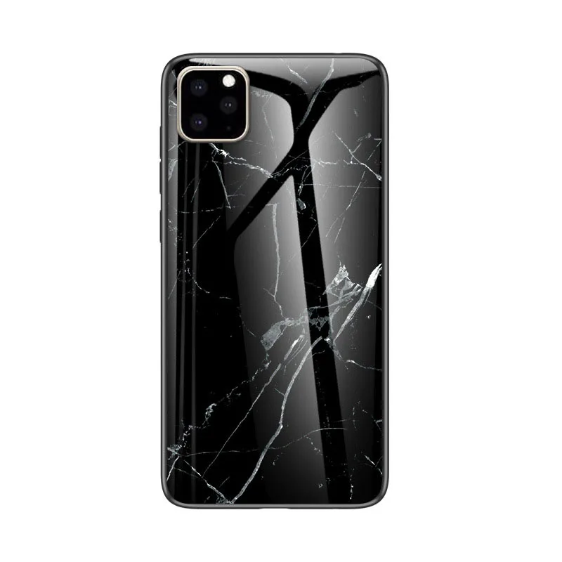 Жесткий мраморный чехол для телефона из закаленного стекла iPhone XR XS MAX X 10 6 6S 7 8 Plus 11