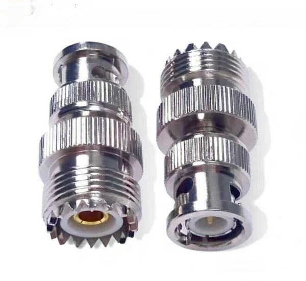 2pcs UHF SO239 PL-259 BNC Male to UHF Female RF Coaxial Adapter Connector