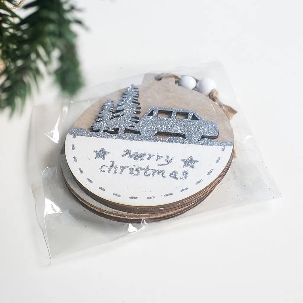 Рождественские украшения ручной работы для дома деревянный двухслойный