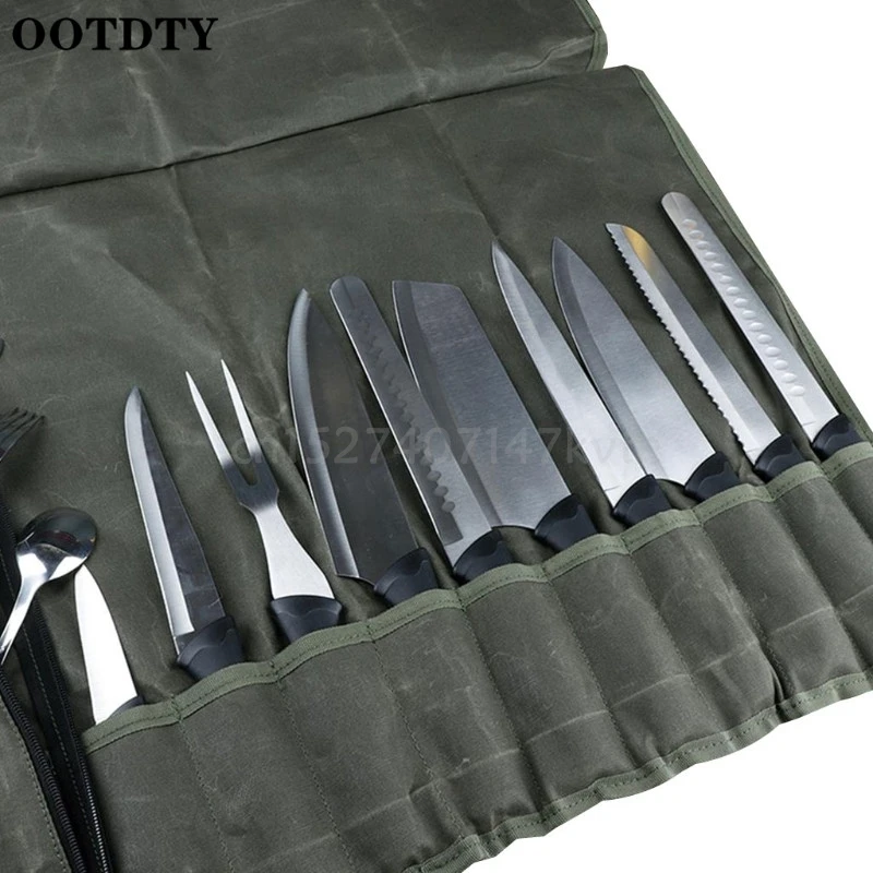 Портативная сумка для кухонных ножей шеф повара рулонная чехол переноски