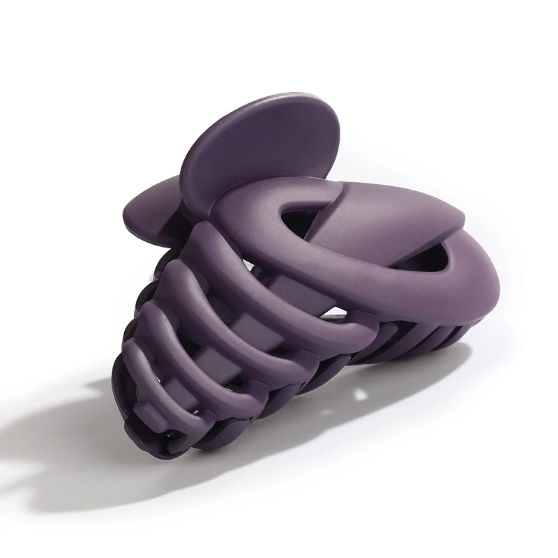 Purple Цветные полые заколки для девочек, заколки для волос, пластиковые заколки для волос краба для женщин, заколки для волос, заколки для волос для женщин, аксессуары для волос 526 - Цвет: Purple