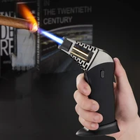 new powerful outdoor pen spray gun jet butane pipe lighter kitchen bbq metal torch turbo windproof cigar lighter gadgets for men