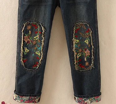 Женские джинсы большого размера Осенние эластичные с высокой талией