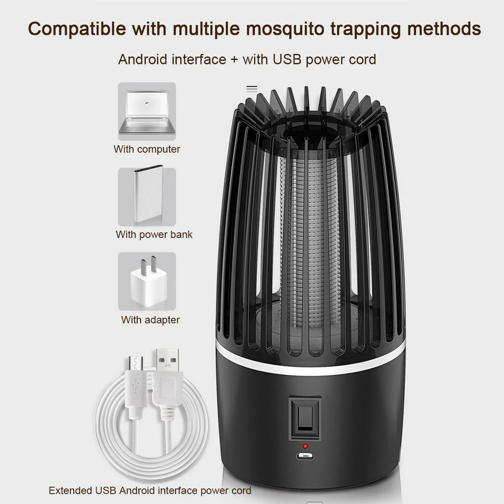 

Mosquito Killer USB Electric Mosquito Killer Lamp Photocatalysis Mute Home LED Bug Zapper Insect Trap Radiationless