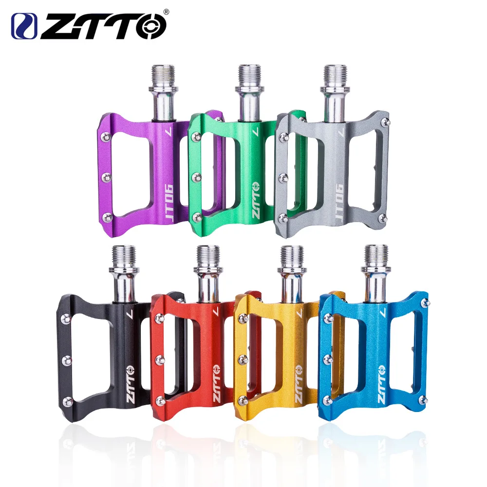 ZTTO-Pedal plano ultraligero para bicicleta de carretera, aleación de aluminio, rodamiento antideslizante, plegable, Color JT06