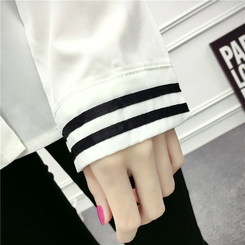 Летняя женская блузка vadim модная с длинным рукавом на пуговицах в полоску