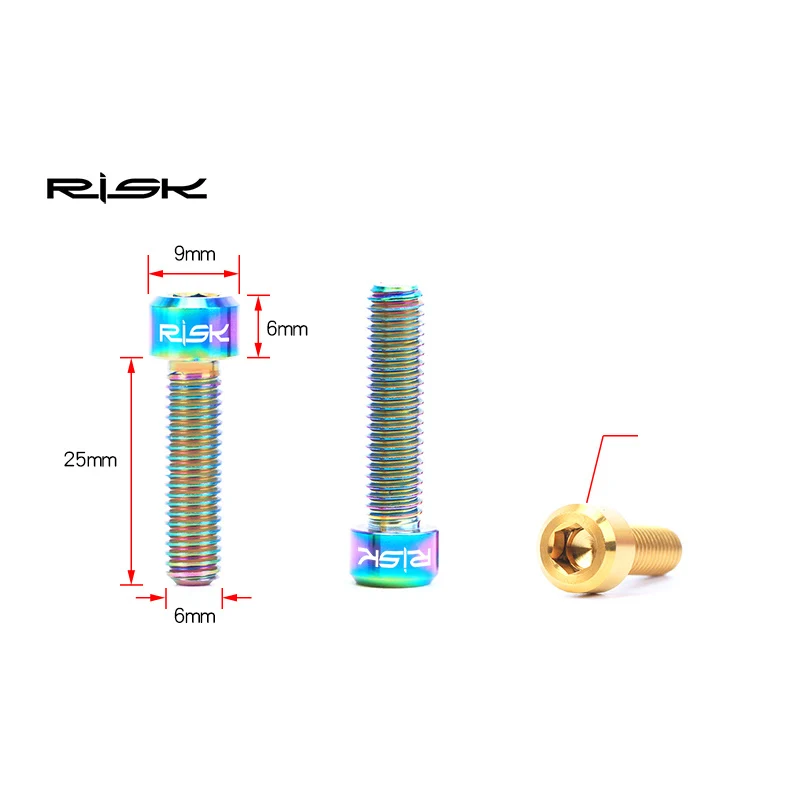 2 шт. Risk titanium M6 * 25 мм велосипедные болты Расширенный MTB диск для дорожного