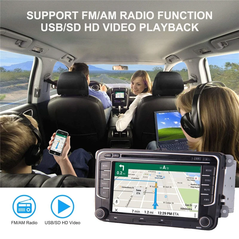 Автомобильный мультимедийный плеер YuanTing 7 дюймов радио Bluetooth стерео DVD GPS BT 2DIN