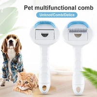 new pet hair remover combs cat grooming brush pet dog cat hair removal brush rake grooming shedding trimmer needle comb tool cat