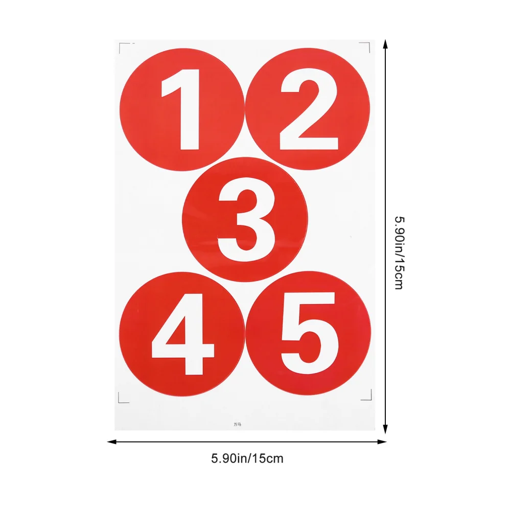 

2 Sheets Large Round Number Stickers Practical Number Paster Waterproof Stickers