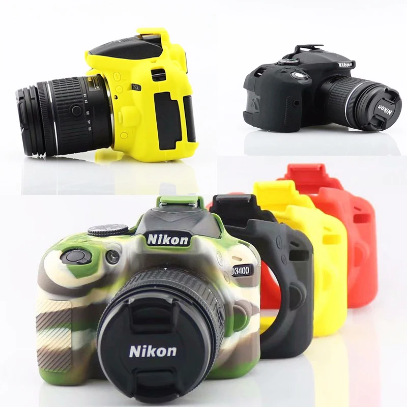 

New Soft Silicone Rubber Bag For Nikon D5500 D5600 D5300 D3400 D3500 Protective Body Case Skin DSLR Camera Rubber Cover Bag