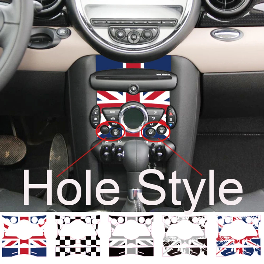 Наклейки для автомобильной внутренней панели управления из ПВХ декора MINI COOPER JCW