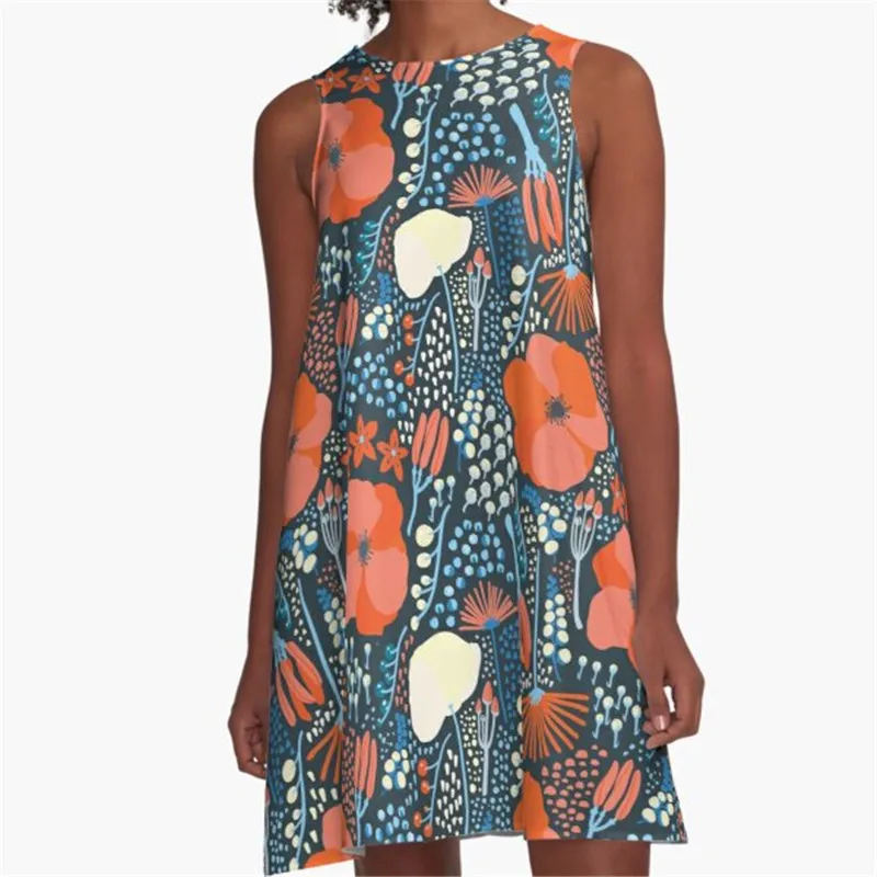 

Fashion Women summer dresse succulent Love Printed A-Line Boho Dress for women harajuku Sexy ladies mini short beach dress