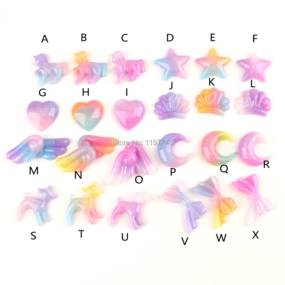 Шармы слизи для изготовления ювелирных изделий градиентные цвета 10 шт