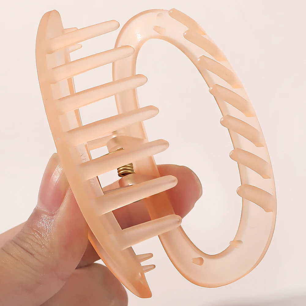 

LOVINGSHA Solid Hair Accessories Hair Claws For Women Girl Candy Color Hair Crab Clamps Ponytail Hair Holder Rope FC279