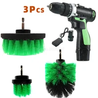 3 Pcs Power Scrub Brush Drill Cleaning For Bathroom Shower Tile Grout Cordless Scrubber Attachment Kit Set Electric Carpets