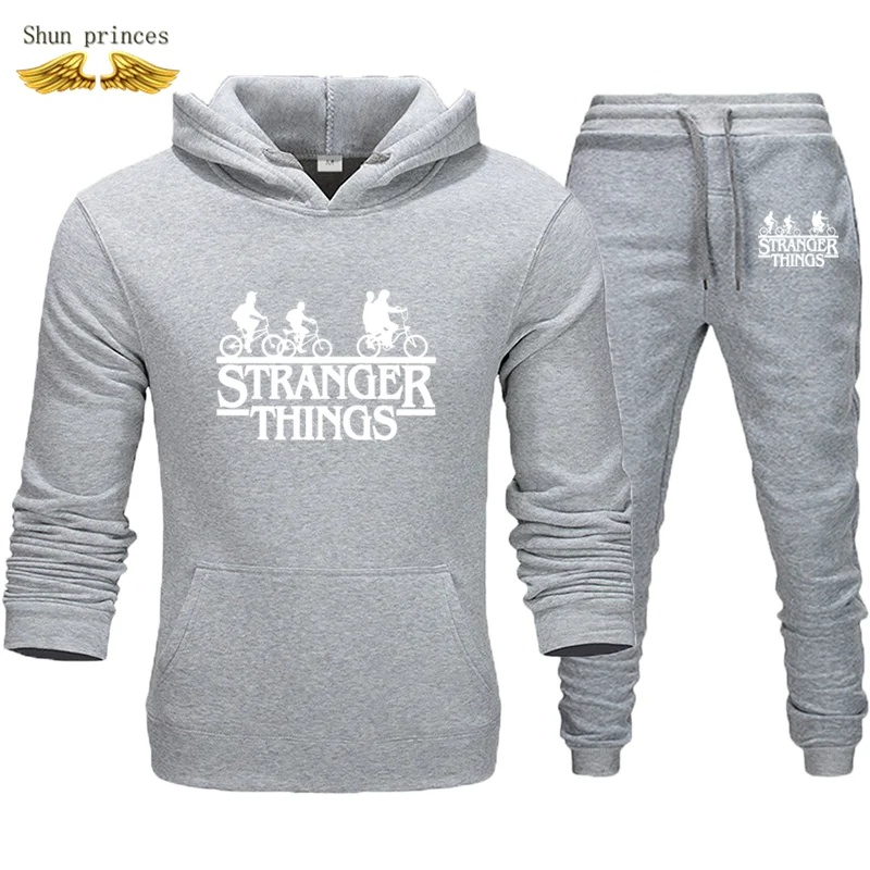 Чудесная сказка белые толстовки спортивные костюмы для мужчин осень/зима + штаны