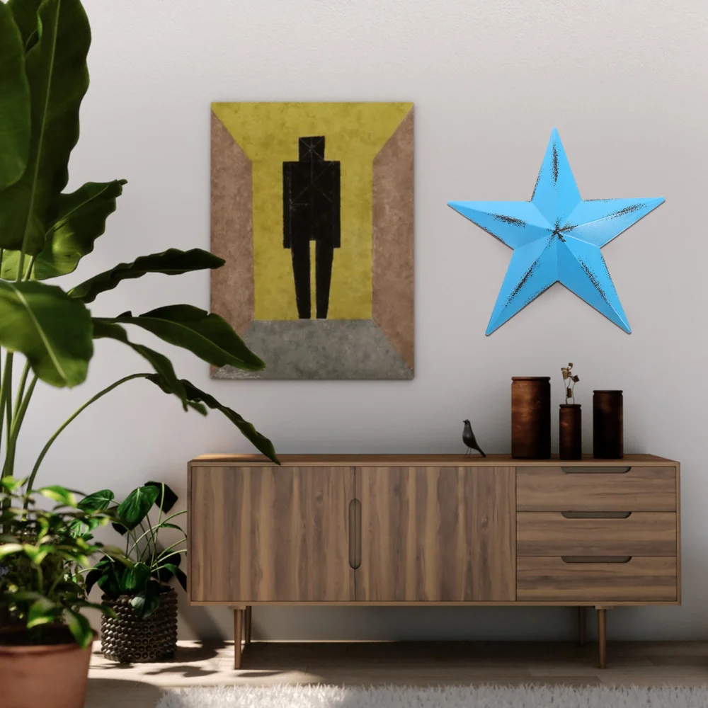 

Iron Star Hanging Ornament Old Fashion Wall Art Decor Home Decoration