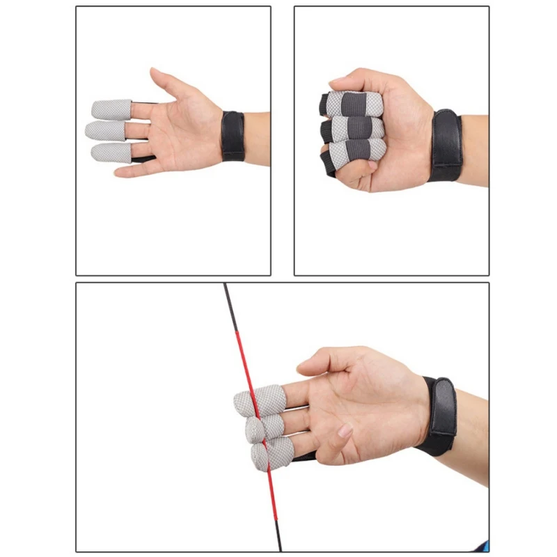 Защитные митенки для стрельбы из лука с 3 пальцами эластичные защитные перчатки