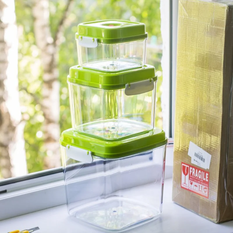 

Vacuum Food Sealers Vacuum Container Large Capacity Food Saver Storage Square Plastic Containers With Pump machine vacuum