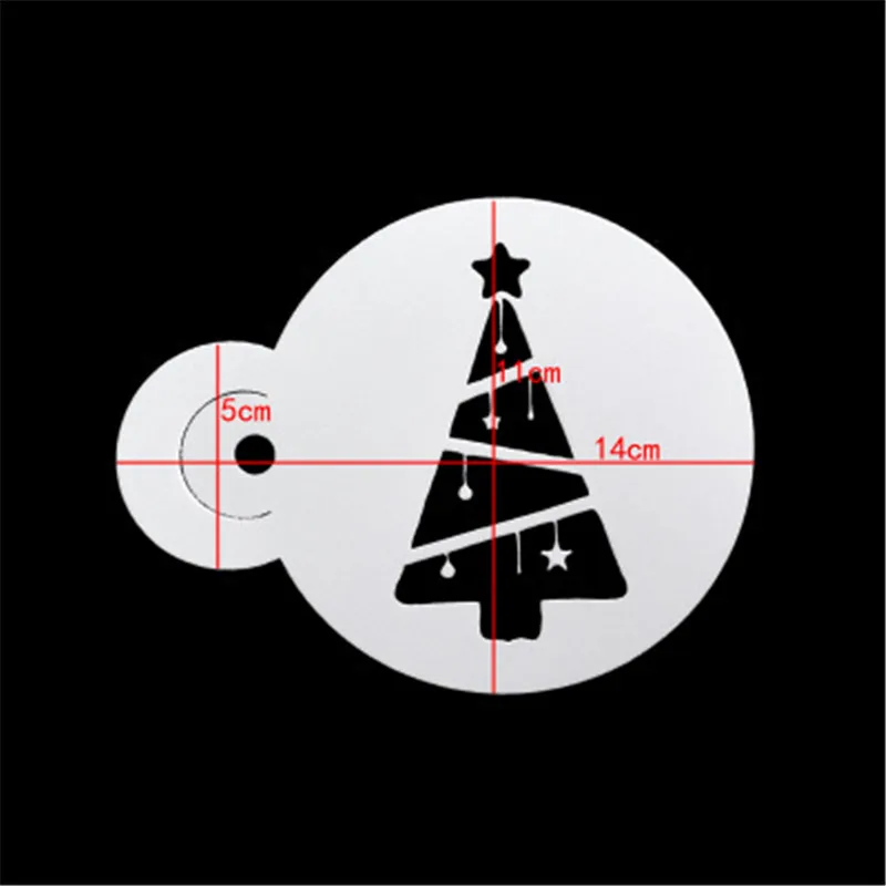 6 шт./компл. новый модный трафарет для рождественской елки торта свадебной