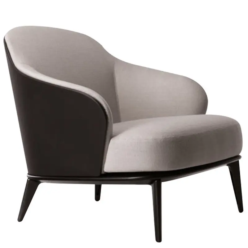 Nordic простой современный одноместный диван для отдыха твердый деревянный кресло