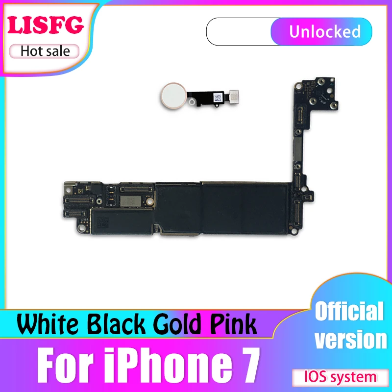 Оригинальная разблокированная материнская плата для iPhone 7 32 ГБ/128 ГБ с Touch ID чистая