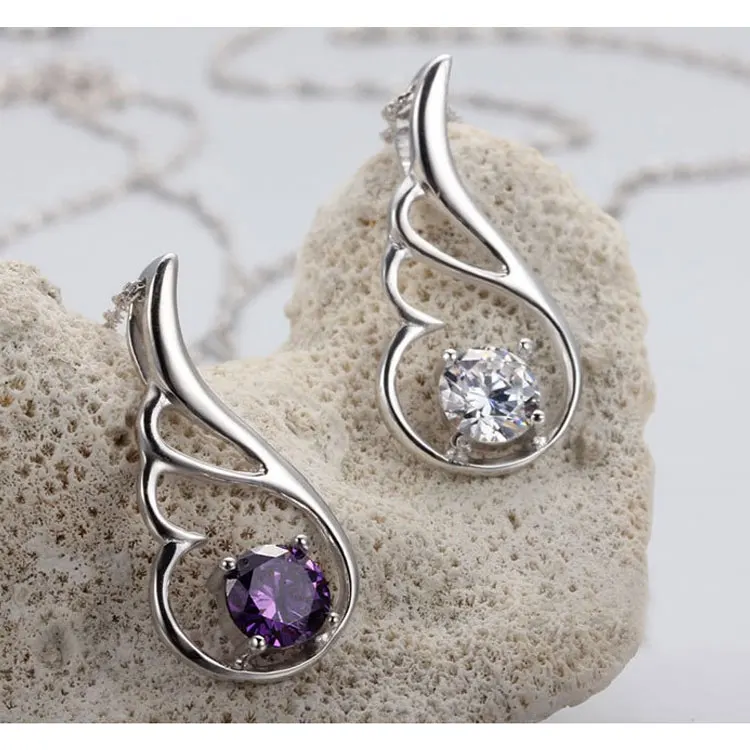 Новое поступление 2021 модные ожерелья и подвески фиолетового цвета с цепочкой для