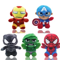 disney 20cm man spiderman plush toys movie dolls marvel avengers soft stuffed hero captain america iron christmas gifts for kids