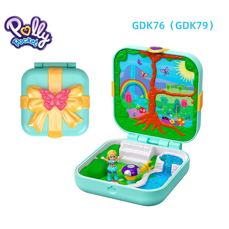 GDK79 Оригинальная карманная кукла Mattel Polly, скрытый мир, мини-сцена, домашние игрушки для девочек, для детей, Русалочка, детская игрушка, матрешки, куклы - Цвет: GDK79