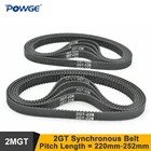 POWGE 10 шт. 220228232240244250252 2GT зубчатый ремень W = 36915 мм Периметр 220-GT2 232-GT2 замкнутому циклу синхронный ремень