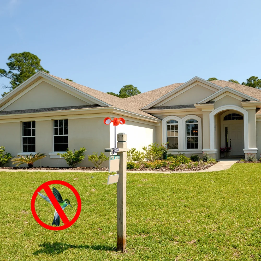 

Reflective Windmill Pinwheel Bird Repellent Control Scare Device for Garden Farm