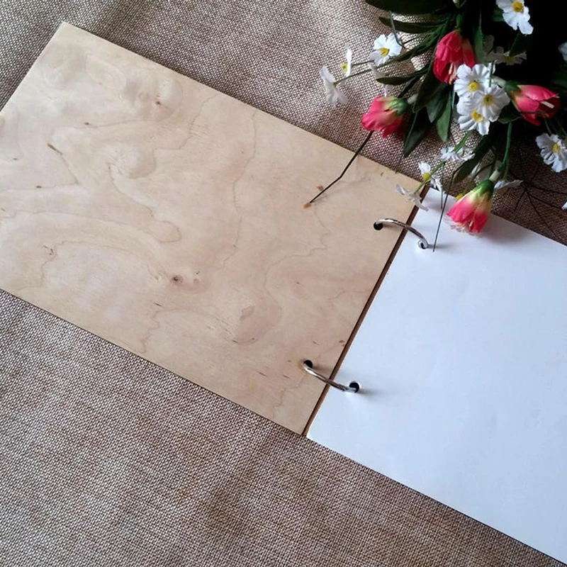 

Anchor hollow custom wooden wedding guest book custom wooden photo album, hardcover wedding guest book, Christmas gifts