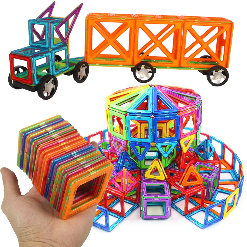 10-122 шт. большой Размеры Магнитный конструктор магнитные строительные блоки