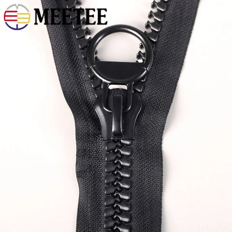 Meetee 20 # экстра большие резиновые молнии черный двойной слайдер открытый молния