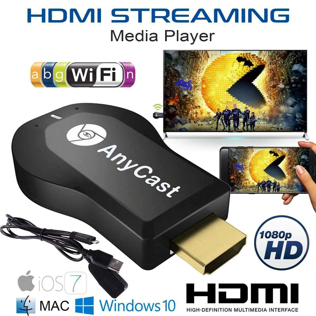 Беспроводной HDMI Дисплей приемник chromecast Anycast netflix M9 Plus трансляция DLNA Miracast ТВ палка ключ приемник для Android