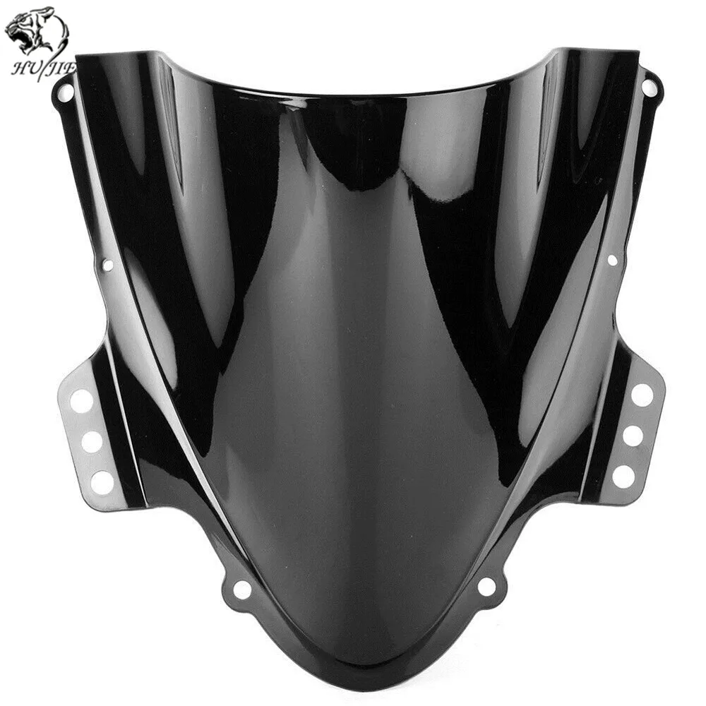 Черный мотоцикл лобовое стекло для Suzuki GSXR1000 GSXR 1000 K5 2005 2005-2006 двойной пузырь лобовое стекло, ветровой щиток