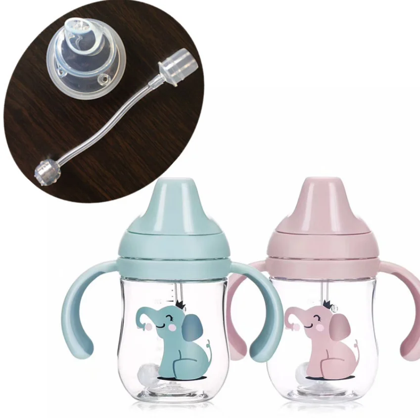 Детская бутылка с соломенной ручкой для обучения питьевой воде детская чашка