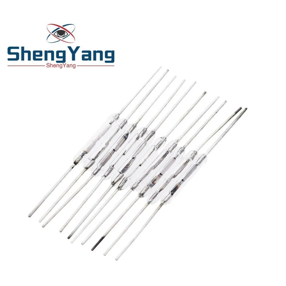 ShengYang 10 шт. N/O геркон магнитный переключатель 2*14 мм нормально открытый магнитный индукционный переключатель для Arduino