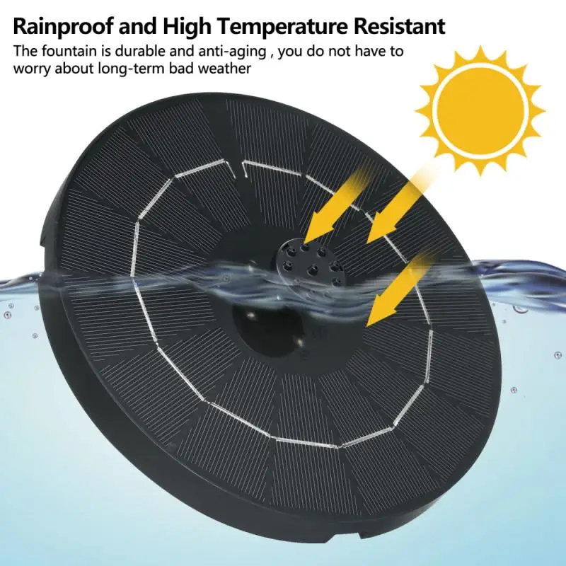 Decorative Solar Water Fountain Floating Solar Fountain Pool Pond Fountain Adult Floats Water Pump Garden Fountain Decoration