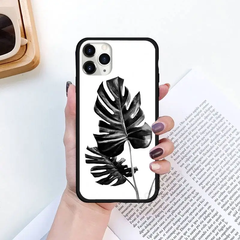 

palm leaves palm trees Phone Case for iPhone 11 12 mini pro XS MAX 8 7 6 6S Plus X 5S SE 2020 XR Luxury brand shell funda