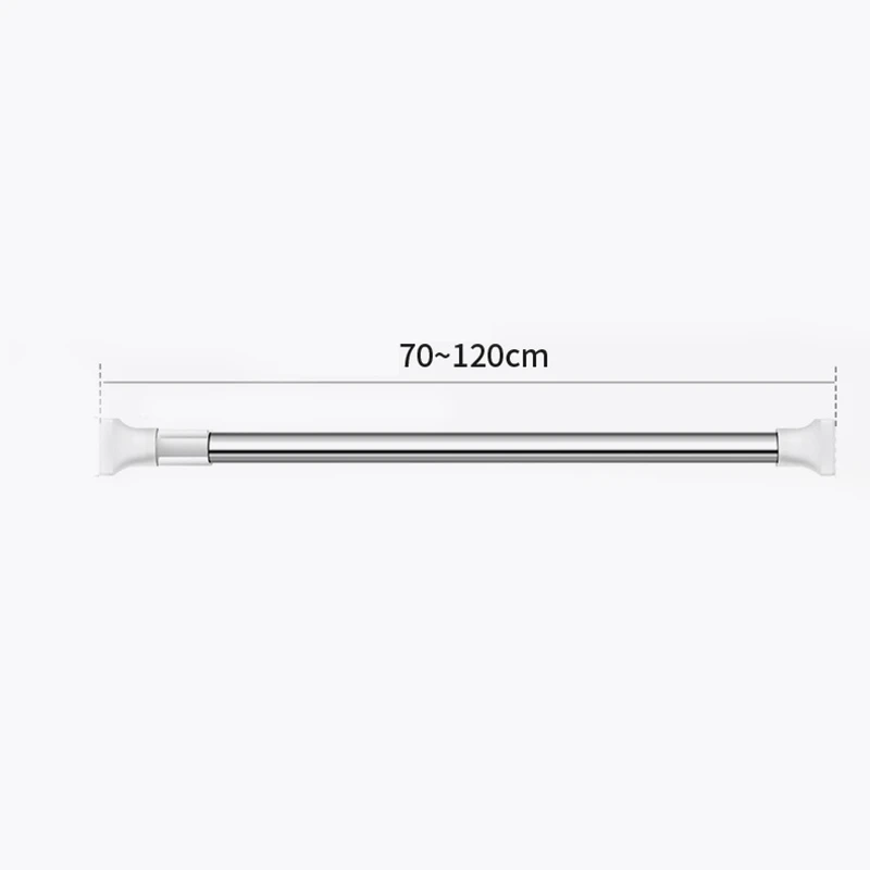 

SHGO HOT-Stainless Steel Telescopic Adjustable Rod Clothes Dryer Stainless Steel Tension Rod Bathroom Rail Can Be Used