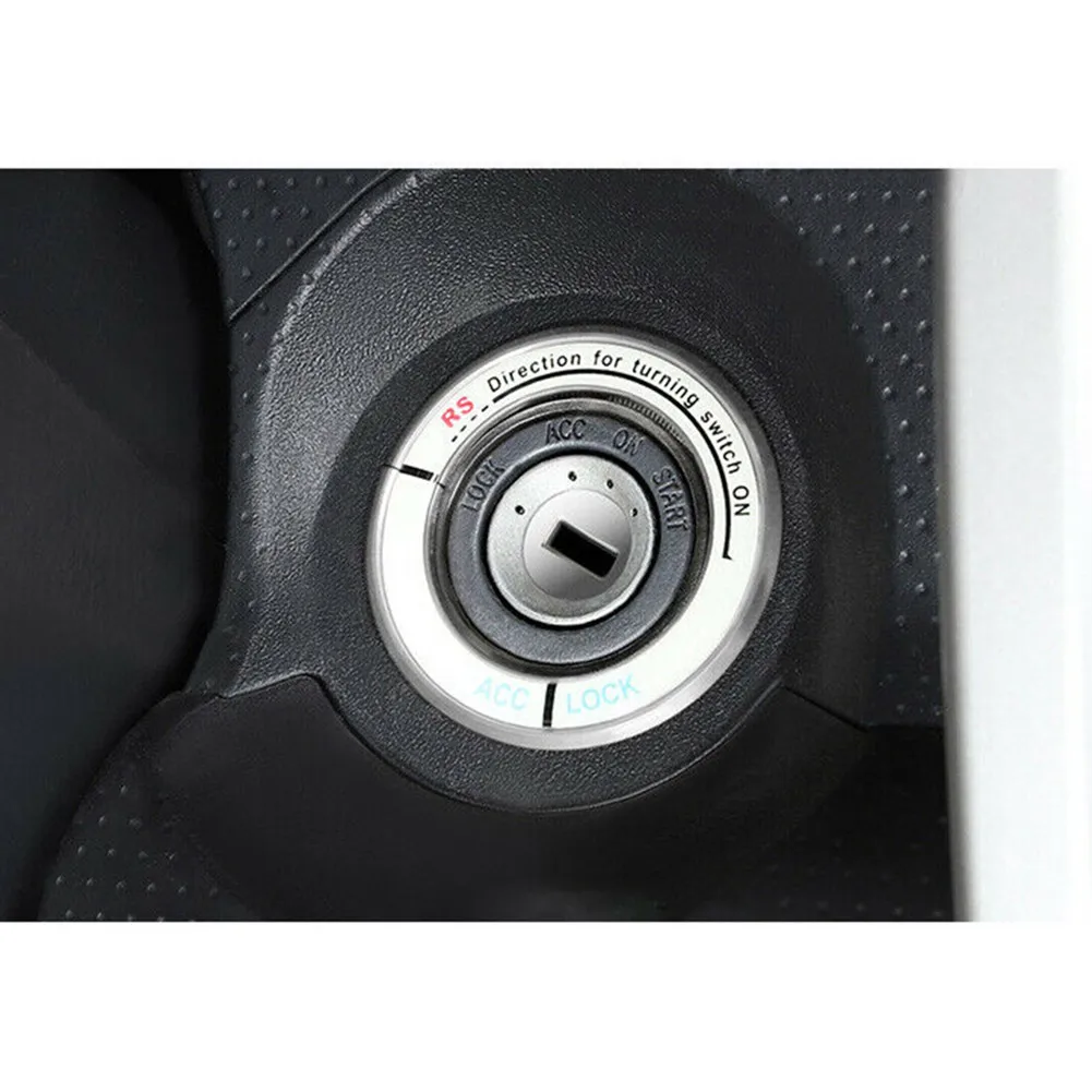 

Frame Ignition Switch Trim Silver Accessories Aluminum Car Cover Decor
