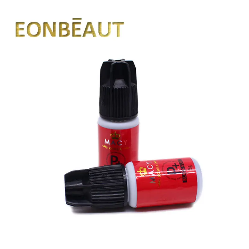 Клей для наращивания ресниц MACY Type P + черный 2 бутылки 5 мл 1 сек|Клей ресниц| |